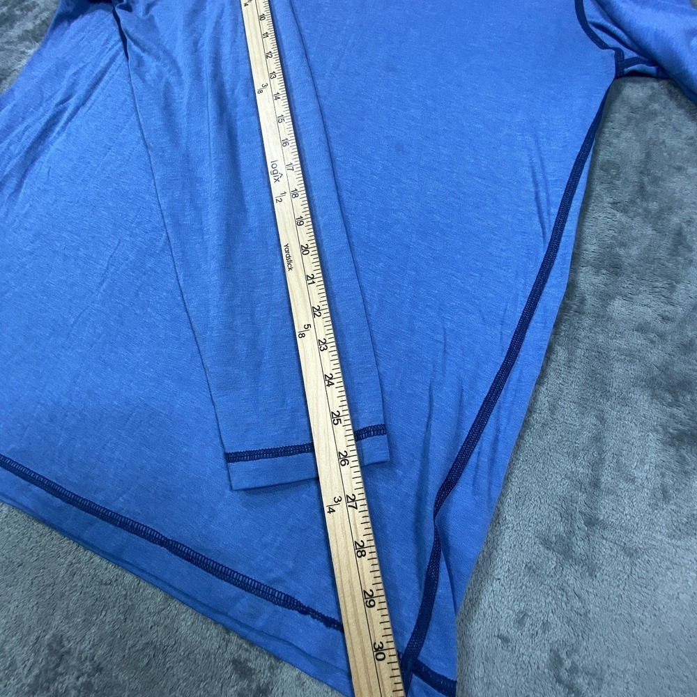 Orvis Hoodie Mens Medium Blue Pullover Long Sleeve Contrast Stitch Outdoor Fish - Picture 6 of 9